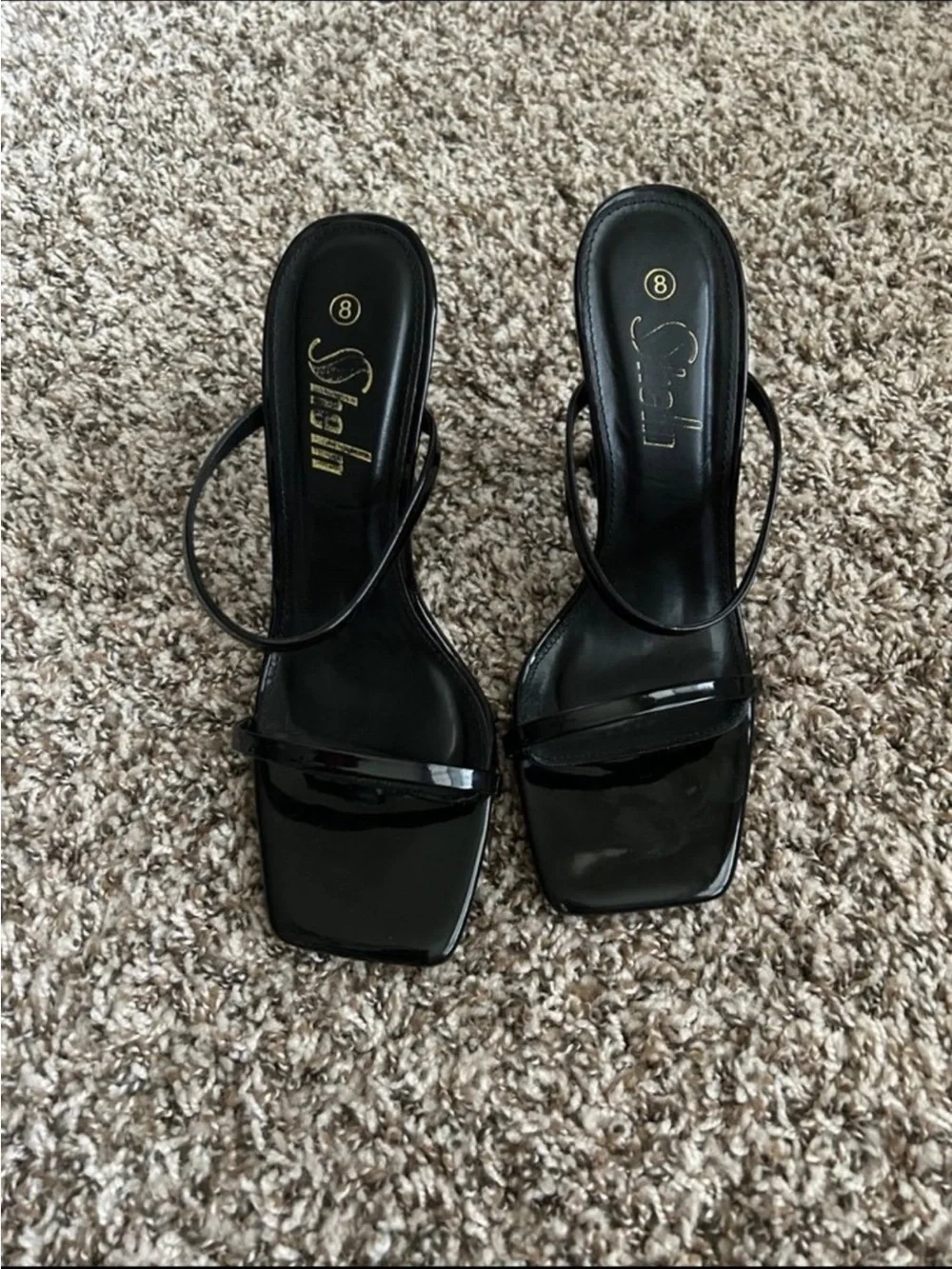 SHEIN Black Strappy Heels